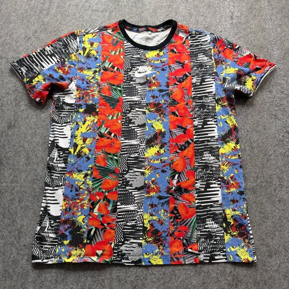 Nike Sportswear Miami Inspired T-Shirt Men L Bv4943-010 Multicolor All Over AOP - Picture 2 of 13